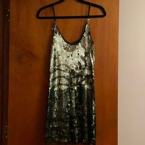 Monochrome sequin dress
